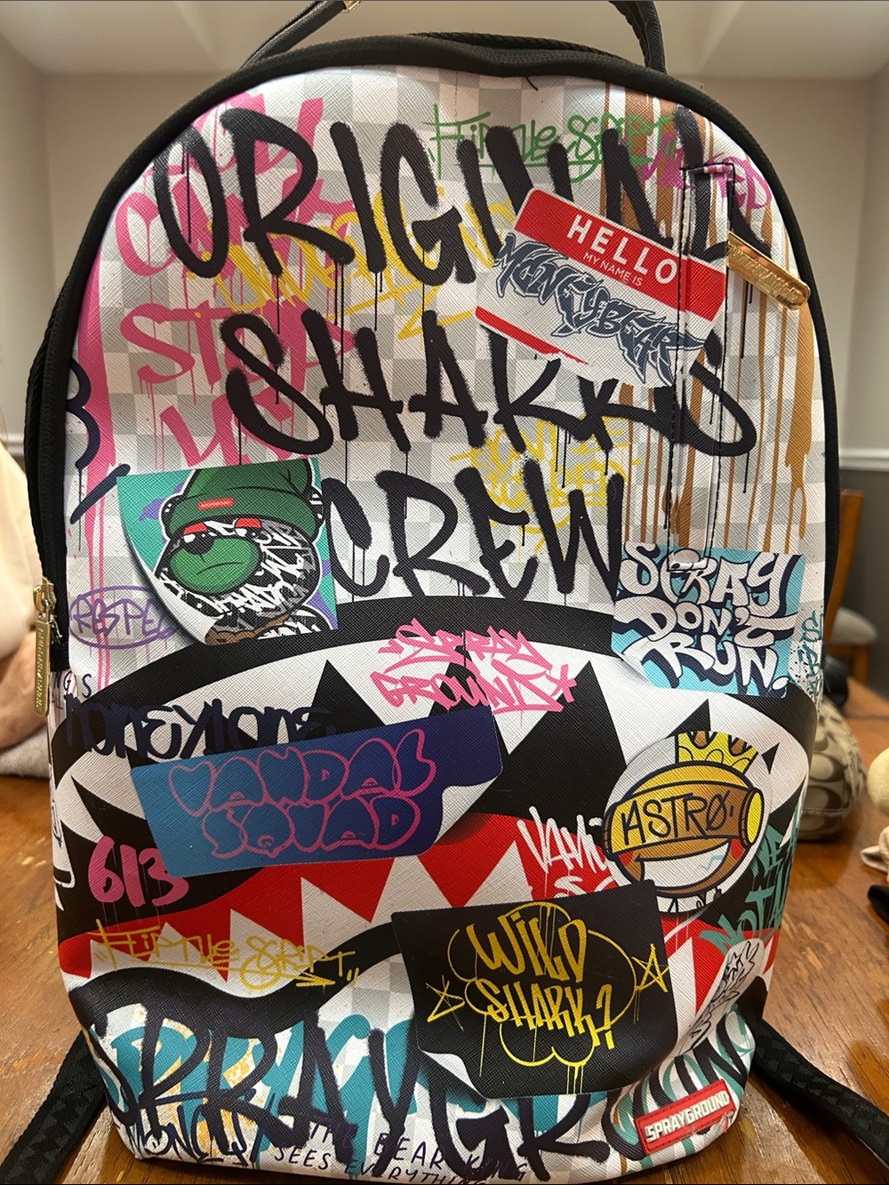 Sprayground Multicolor Shark Crew Graffiti Backpack